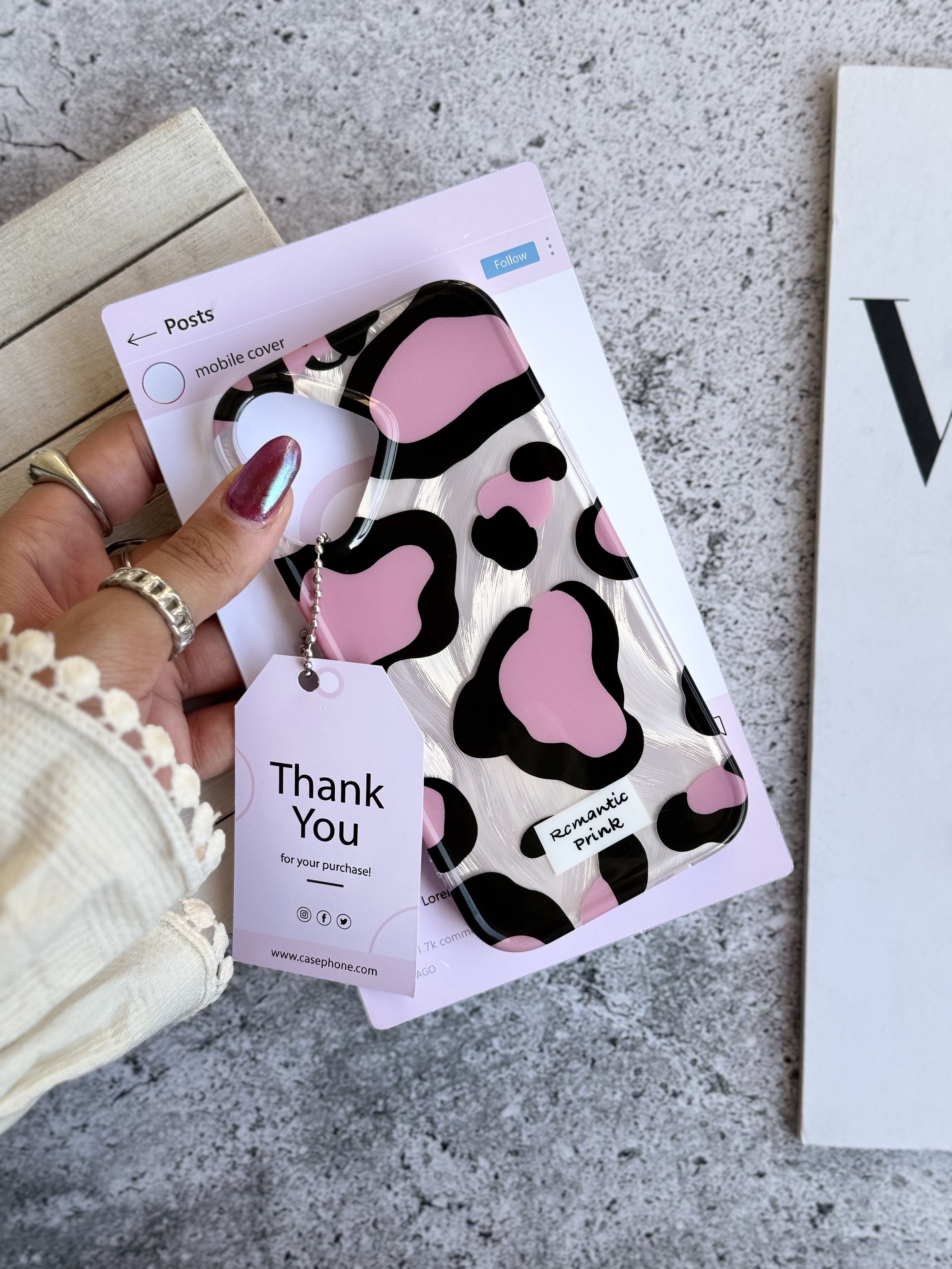 گارد پلنگی Romantic Pink آیفونی
